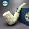 MBSD Meerschaum Silver Reverse Calabash Brick Stack Block Meerschaum Pipe, New