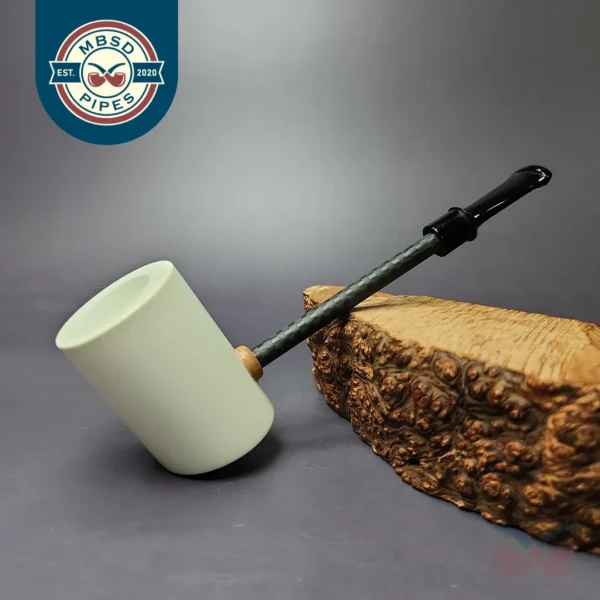 MBSD Meerschaum Deluxe Smooth Poker Block Meerschaum Pipe, New
