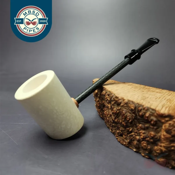 MBSD Meerschaum Deluxe Poker Translucent Block Meerschaum Pipe, New