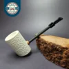 MBSD Meerschaum Deluxe Rusticated Poker Block Meerschaum Pipe, New