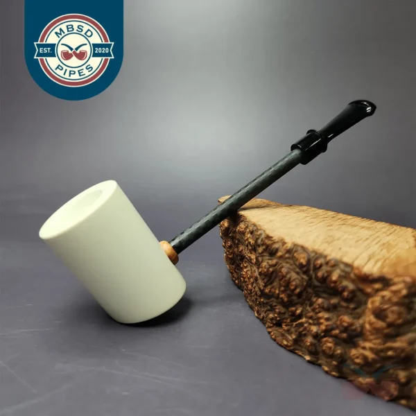 MBSD Meerschaum Deluxe Smooth Poker Block Meerschaum Pipe, New