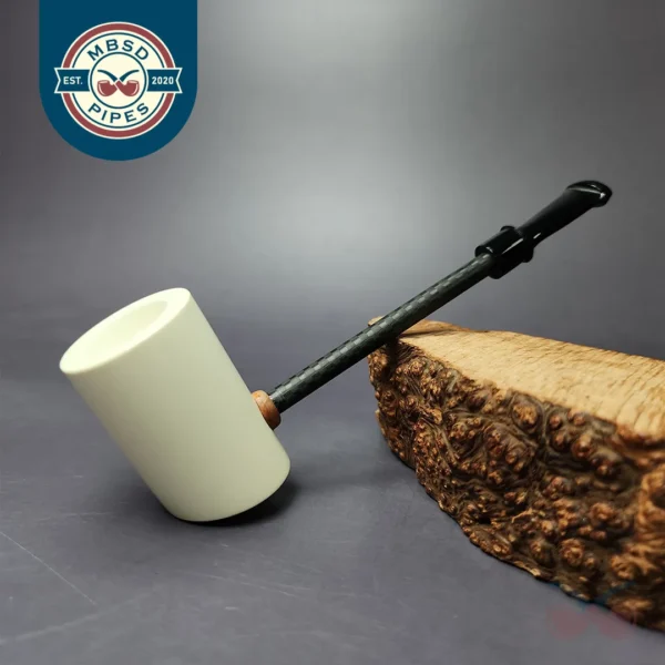 MBSD Meerschaum Deluxe Smooth Poker Block Meerschaum Pipe, New