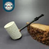 MBSD Meerschaum Deluxe Rusticated Poker Block Meerschaum Pipe, New