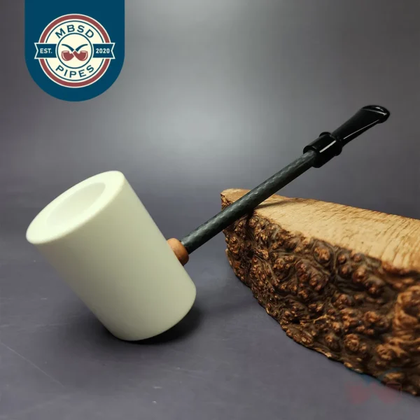 MBSD Meerschaum Deluxe Smooth Poker Block Meerschaum Pipe, New