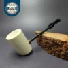MBSD Meerschaum Deluxe Smooth Poker Block Meerschaum Pipe, Briar-Mortise