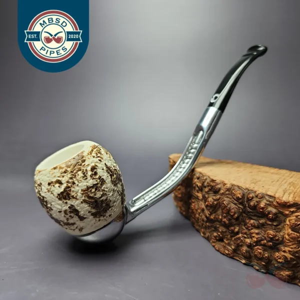 Falcon Standard Multipurpose w/ MBSD Meerschaum Apple Block Meerschaum Bowl Pipe, New