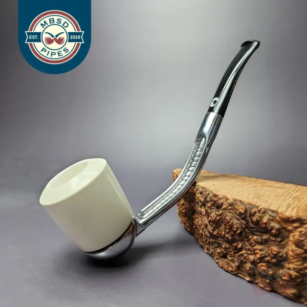 Falcon Classic Bent with MBSD Meerschaum Block Meerschaum Bowl Pipe, New