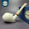 MBSD Meerschaum Deluxe Blowfish Sitter Block Meerschaum Pipe, Briar-Mortise, New