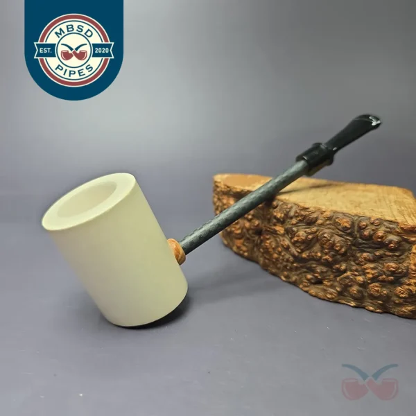 MBSD Meerschaum Deluxe Poker Translucent Block Meerschaum Pipe, New