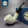 MBSD Meerschaum Deluxe Smooth Dublin Block Meerschaum Pipe, Briar-Mortise, New, 9mm