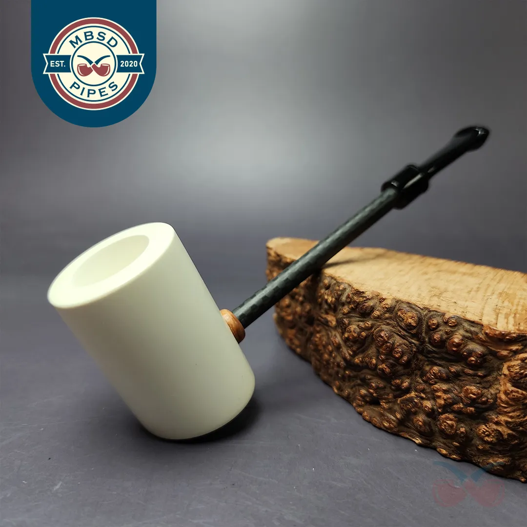 MBSD Meerschaum Deluxe Smooth Poker Block Meerschaum Pipe, New