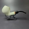MBSD Meerschaum Deluxe XL Smooth Egg Block Meerschaum Pipe, Briar-Mortise, New - Image 2