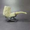 MBSD Meerschaum Silver Reverse Calabash Brick Stack Block Meerschaum Pipe, New - Image 2