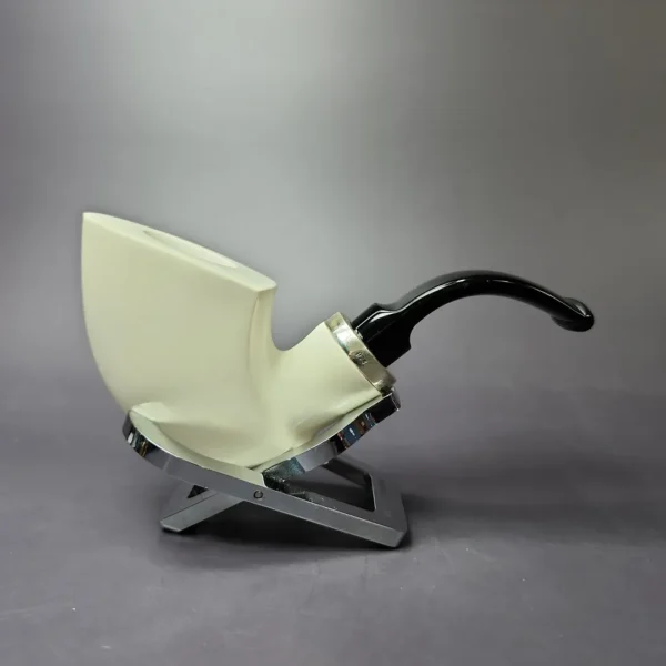 MBSD Meerschaum Silver Reverse Calabash Pickaxe Block Meerschaum Pipe, New - Image 2