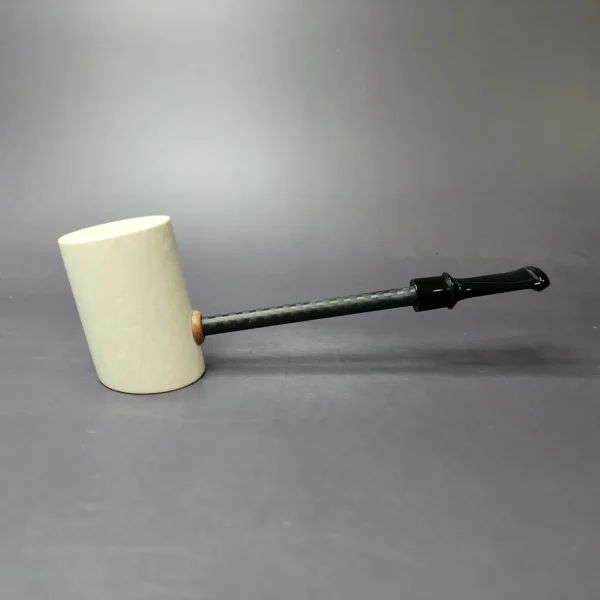 MBSD Meerschaum Deluxe Poker Translucent Block Meerschaum Pipe, New - Image 2