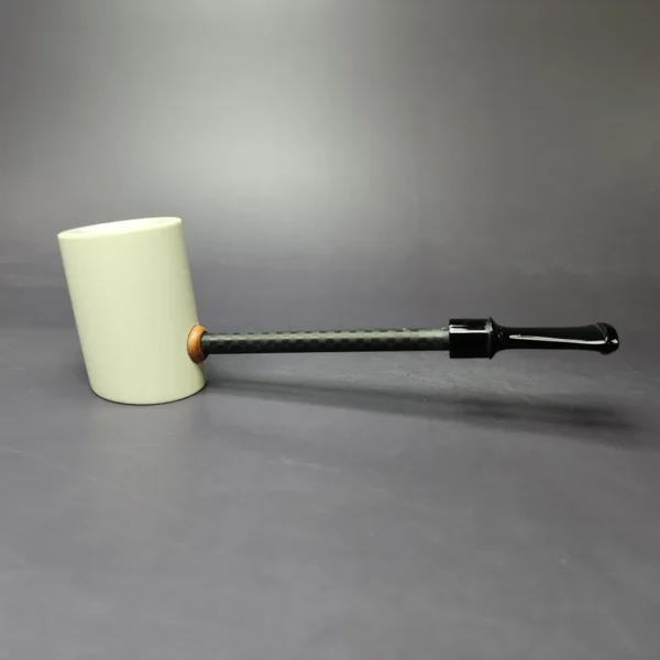 MBSD Meerschaum Deluxe Smooth Poker Block Meerschaum Pipe, New - Image 2