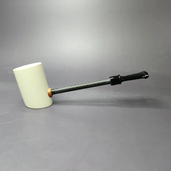 MBSD Meerschaum Deluxe Smooth Poker Block Meerschaum Pipe, New - Image 2