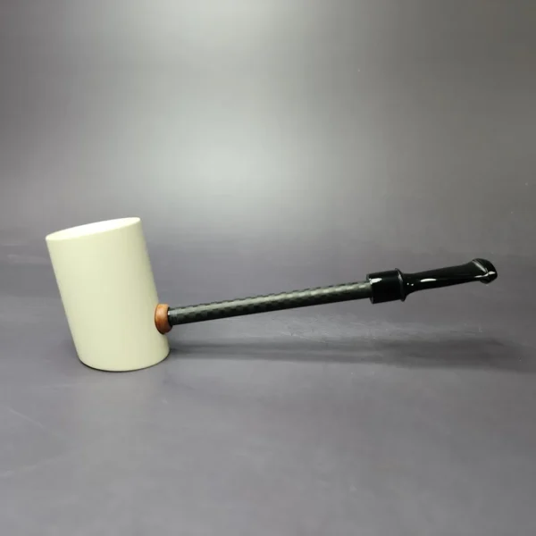 MBSD Meerschaum Deluxe Smooth Poker Block Meerschaum Pipe, New - Image 2