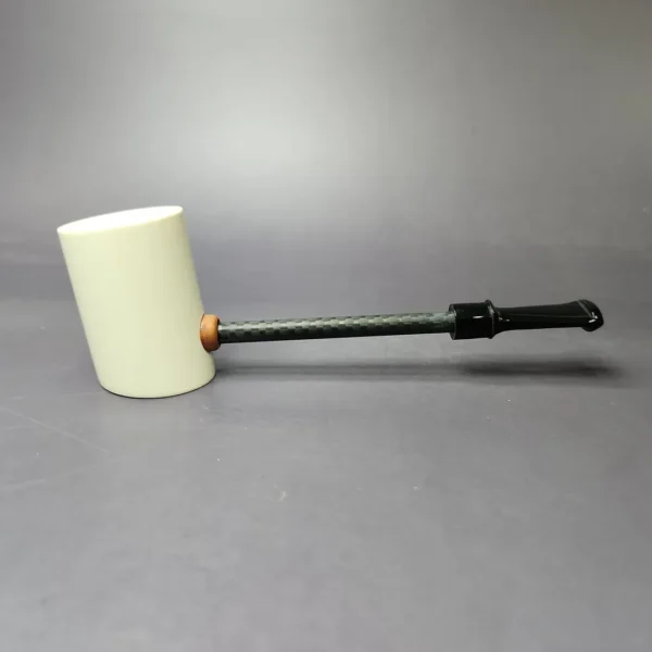MBSD Meerschaum Deluxe Smooth Poker Block Meerschaum Pipe, New - Image 2
