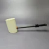 MBSD Meerschaum Deluxe Smooth Poker Block Meerschaum Pipe, Briar-Mortise - Image 2