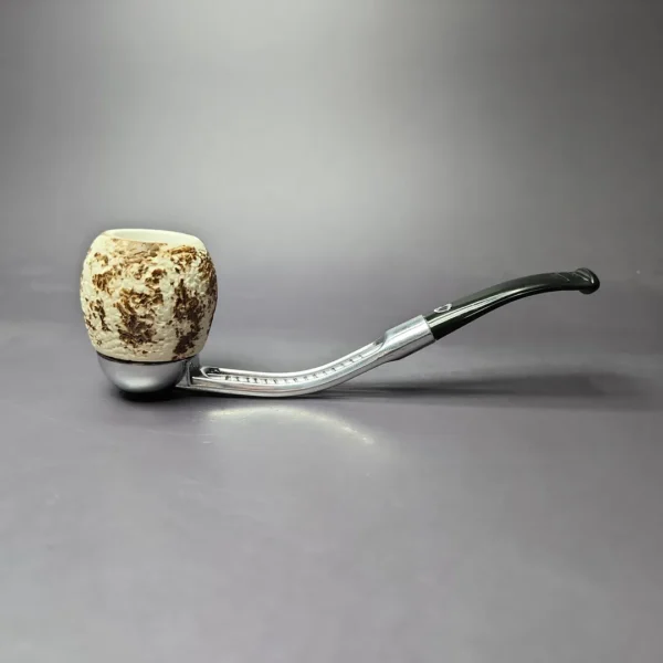 Falcon Standard Multipurpose w/ MBSD Meerschaum Apple Block Meerschaum Bowl Pipe, New - Image 2