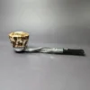 Falcon Shillelagh Chrome w/ MBSD Meerschaum Smooth Dublin Bowl Pipe, New - Image 2