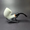 MBSD Meerschaum Deluxe Rustic Rhodesian Block Meerschaum Pipe, Briar-Mortise, New - Image 2