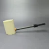 MBSD Meerschaum Deluxe Poker Translucent Block Meerschaum Pipe, New - Image 2
