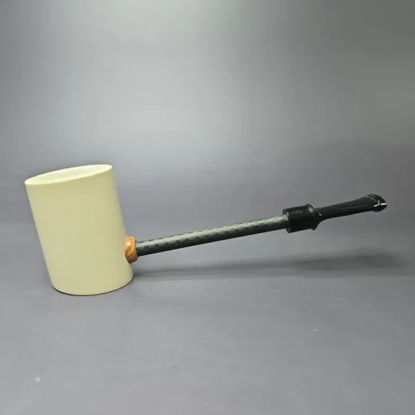 MBSD Meerschaum Deluxe Poker Translucent Block Meerschaum Pipe, New - Image 2