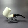 MBSD Meerschaum Deluxe Smooth Brandy Block Meerschaum Pipe, Briar-Mortise, New, 9mm - Image 2