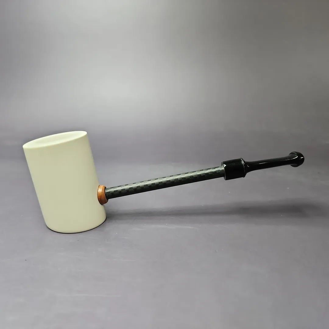 MBSD Meerschaum Deluxe Smooth Poker Block Meerschaum Pipe, New - Image 2