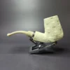 MBSD Meerschaum Silver Reverse Calabash Brick Stack Block Meerschaum Pipe, New - Image 3