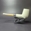 MBSD Meerschaum Silver Army Mount Billiard Block Meerschaum Pipe, New - Image 3