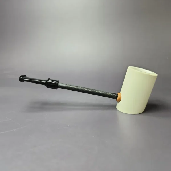 MBSD Meerschaum Deluxe Smooth Poker Block Meerschaum Pipe, New - Image 3