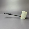 MBSD Meerschaum Deluxe Rusticated Poker Block Meerschaum Pipe, New - Image 3