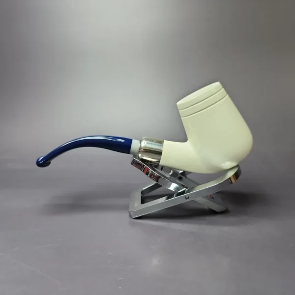 MBSD Meerschaum Deluxe Silver Brandy Block Meerschaum Pipe, Briar-Mortise, New - Image 3
