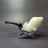 MBSD Meerschaum Silver Smooth Fish Reverse Calabash Block Meerschaum Pipe, New - Image 3