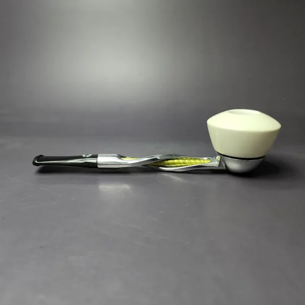 Falcon Shillelagh Green w/ Smooth MBSD Meerschaum Bowl Pipe, New - Image 3
