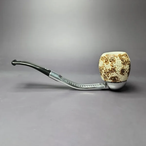 Falcon Standard Multipurpose w/ MBSD Meerschaum Apple Block Meerschaum Bowl Pipe, New - Image 3