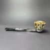 Falcon Shillelagh Chrome w/ MBSD Meerschaum Smooth Dublin Bowl Pipe, New - Image 3