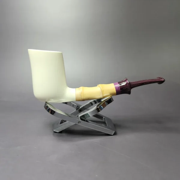 SU Pipes "Speeding Dublin" w/Bamboo Handmade Block Meerschaum Pipe, New - Image 3