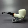 MBSD Meerschaum Deluxe Smooth Dublin Block Meerschaum Pipe, Briar-Mortise, New, 9mm - Image 3