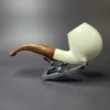 MBSD Meerschaum Deluxe Smooth Egg Block Meerschaum Pipe, Briar-Mortise, New - Image 3