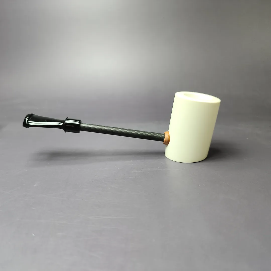 MBSD Meerschaum Deluxe Smooth Poker Block Meerschaum Pipe, New - Image 3
