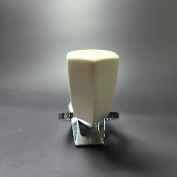 MBSD Meerschaum Silver Smooth Army Mount Panel Horn Block Meerschaum Pipe, New - Image 4