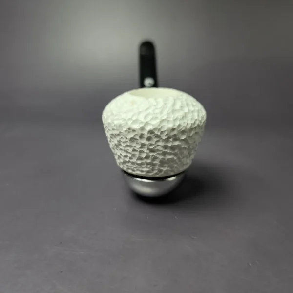 Falcon Chrome Dental w/ MBSD Meerschaum Dublin Block Meerschaum Bowl Pipe, New - Image 4