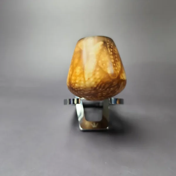 MBSD Meerschaum Deluxe Smooth Fumed Brandy Block Meerschaum Pipe, Briar-Mortise, New - Image 4
