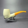 Astleys Meerschaum Smooth Bent Billiard Estate Block Meerschaum Pipe, Unsmoked - Image 4