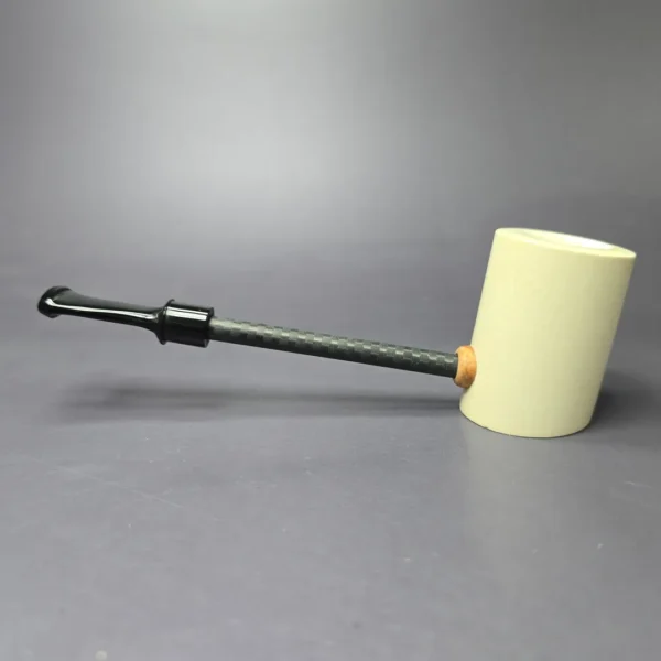 MBSD Meerschaum Deluxe Poker Translucent Block Meerschaum Pipe, New - Image 4