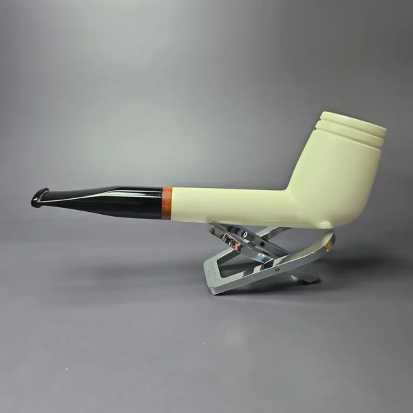 MBSD Meerschaum Deluxe Magnum Belge Block Meerschaum Pipe, Briar-Mortise, New - Image 4